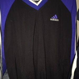 Selling VTG Adidas royal blue windbreaker V Neck